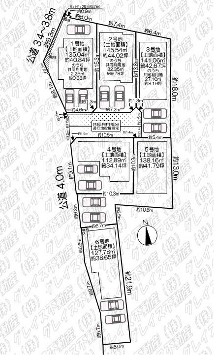 豊明市国道1号線北側 土地面積:135.04平米 ( 40.84坪 )